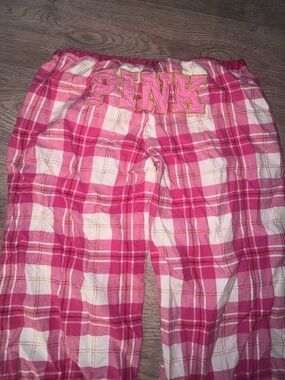 PINK Victoria’s Secret VINTAGE STYLE 2008 OG VS PINK Y2K Hot Pink Plaid Pj Pants